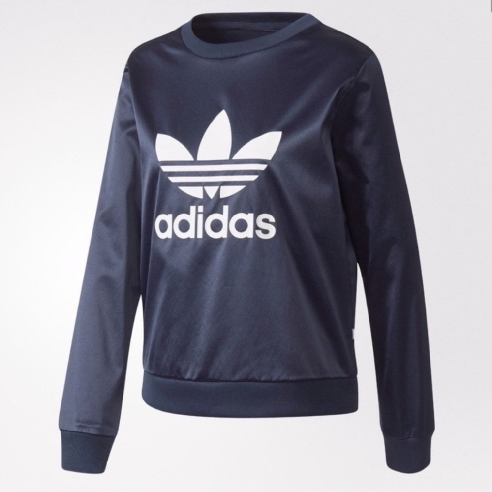 NWOT Adidas Vintage Inspired Shiny Top - Picture 5 of 9